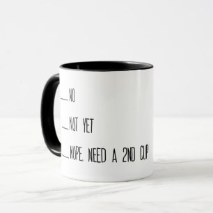 Caneca Copo de medição do café, não, não ainda, cane