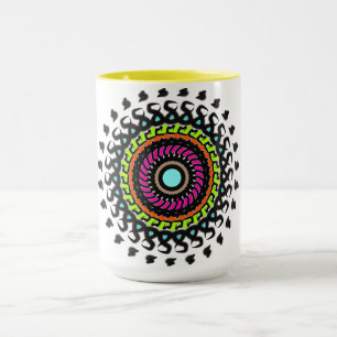 Caneca Copo Neon Mandala