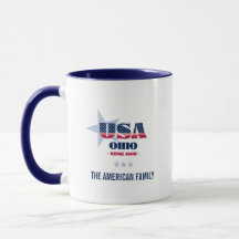 Copo Personalizado Ohio EUA 1803 Estrela Azul