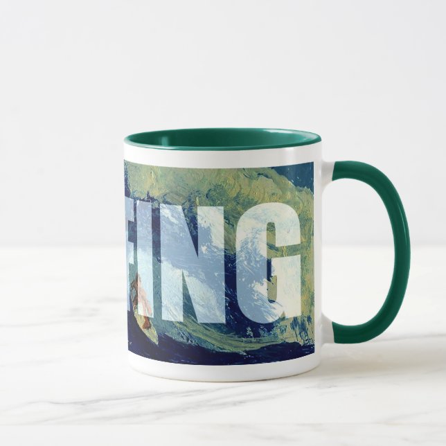 Caneca Copo surfando eu preferencialmente estaria (Direita)