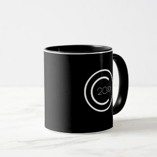 Caneca Copyright Moderno Típico Preto e Branco