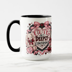 Caneca Coquette Goth 443ml Enfeite Fofinho Mas Mui