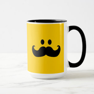 Caneca Cor customizável do fundo do bigode)