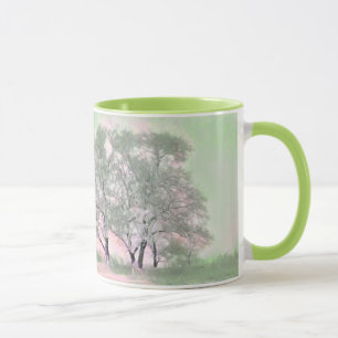 Caneca Cor da água moderna das árvores neves coloridas
