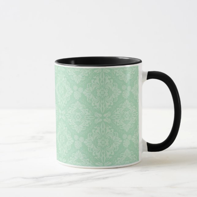 Caneca Cor damasco verde (Direita)