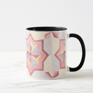 Caneca Cor de água clássica e moderna, cor de rosa Azulej