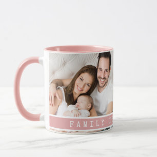 Caneca Cor de Foto Personalizada 2 Colagem de Fotos Cor R
