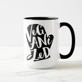 Caneca Cor de Fundo Personalizada do Vegan Veganizada