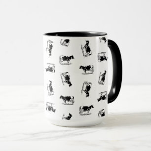 Caneca COR DE FUNDO PERSONALIZADO DA Vaca Holstein Cláss