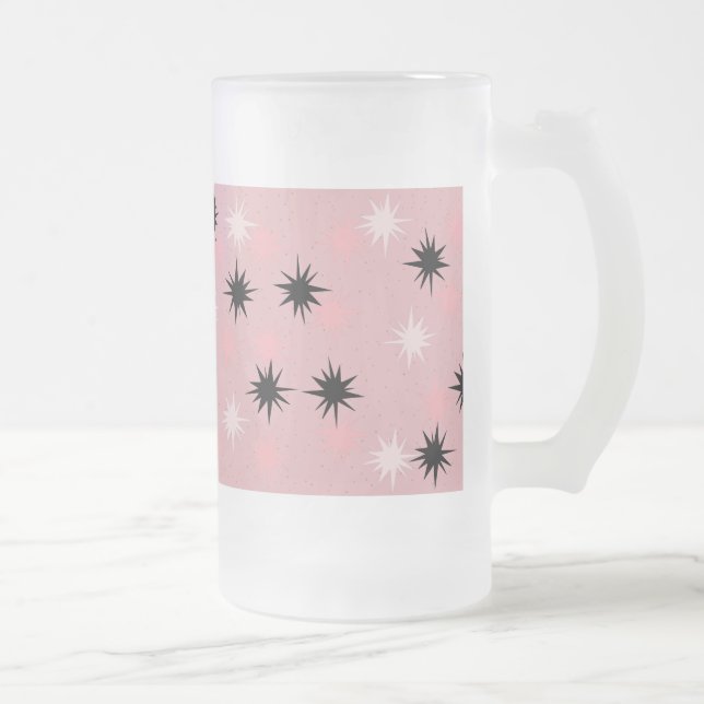 Caneca cor-de-rosa atômica do vidro de fosco de (Direita)