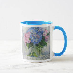 Caneca "Cor-de-rosa, azul, & vidro "