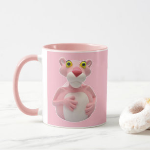 Caneca cor-de-rosa da pantera - copos de borracha