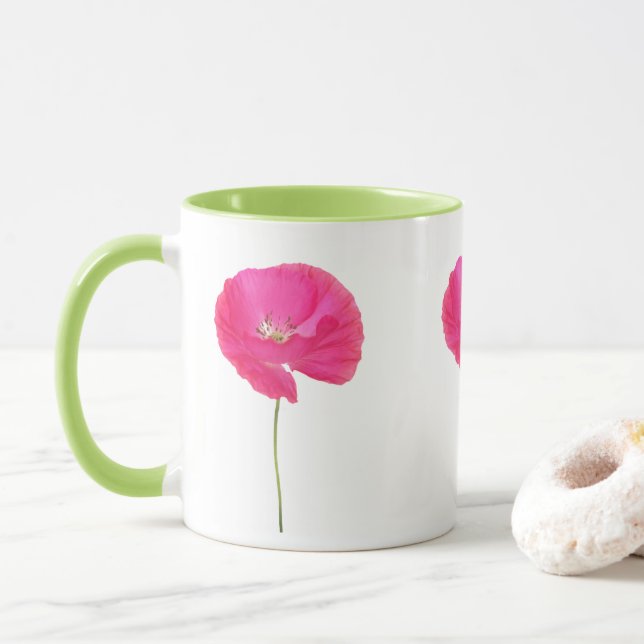 caneca cor-de-rosa da papoila (Com Donut)