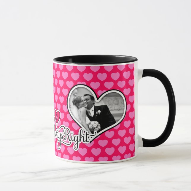 Caneca cor-de-rosa de 311 corações da Sra. Sempre (Direita)