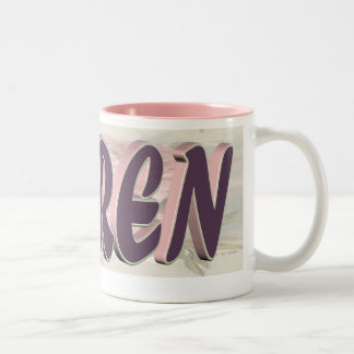 Caneca cor-de-rosa de Karen