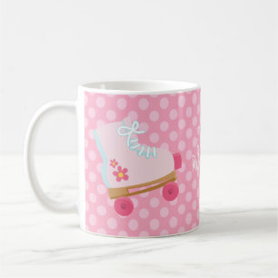 Caneca cor-de-rosa de Rollerskates