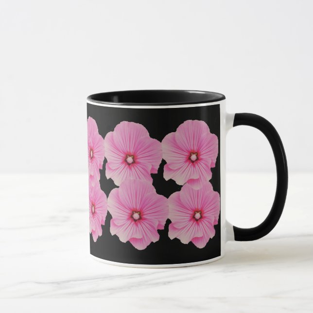 Caneca cor-de-rosa do design de Lavateras (Direita)