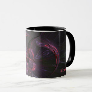 Caneca Cor-de-rosa-escuro Cinza preto-fratural