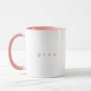 Caneca Cor-de-rosa minimalista, branco verde de texto per