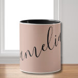 Caneca Cor-de-rosa-rosa-rosa-rosa-rosa-pino personalizado<br><div class="desc">Caneca de café com rosa bonitinho personalizável,  manuscrita</div>