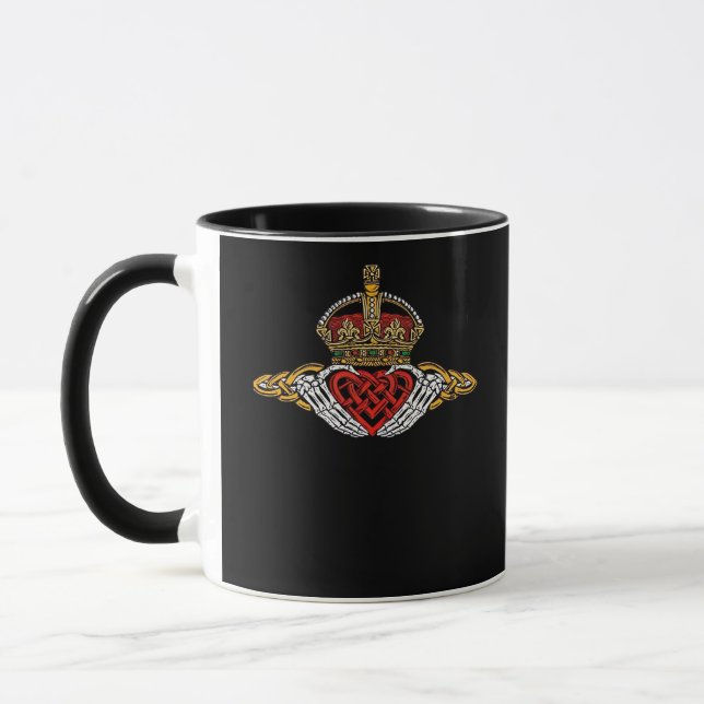 Caneca Cor do Skeleton Claddagh (Esquerda)