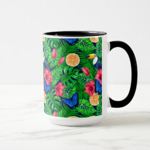 Caneca Cor do tucano e do jardim tropical