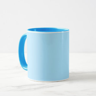 Caneca Cor Sólida Azul Gelo Clássico Elegante