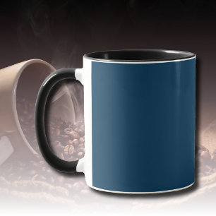 Caneca Cor Sólida Azul Prussiana Clássico Elegante