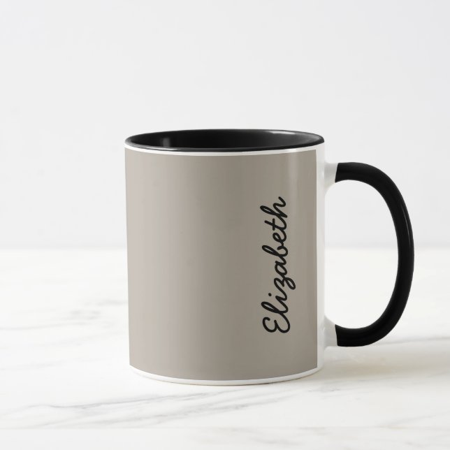 Caneca Cor Sólida Greige Personaliza-a (Direita)