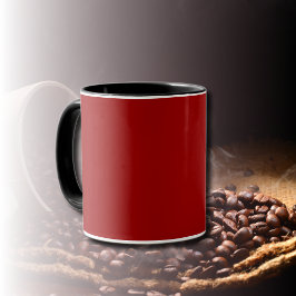 Caneca Cor Sólido Vermelho Crimson | Clássico | Elegante