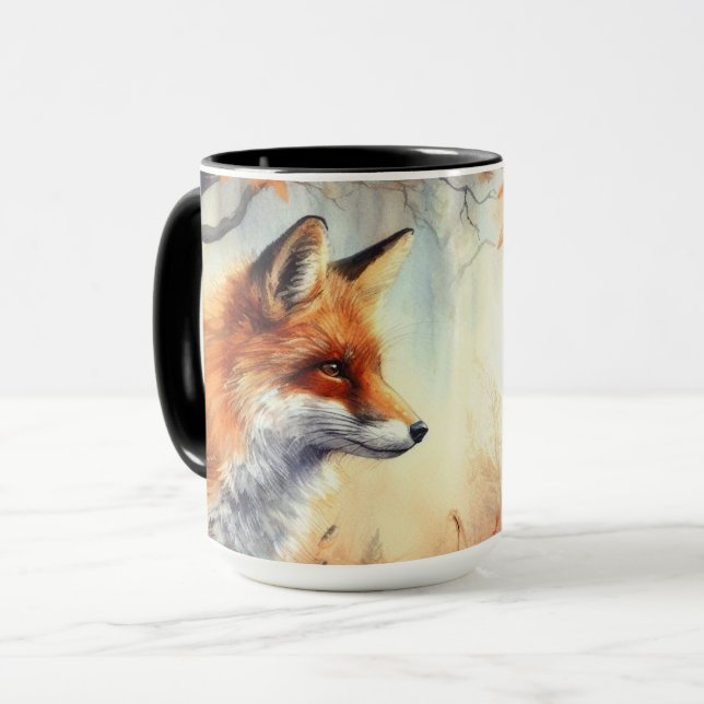 Caneca Cor Vermelha Cobra Vermelha Cor outono Cor Naturez (Frente Esquerda)