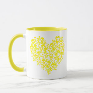 Caneca Coração Amarelo
