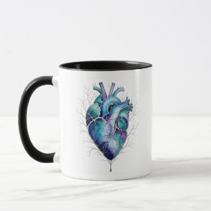 Caneca Coração Anatômico Azul e Roxo