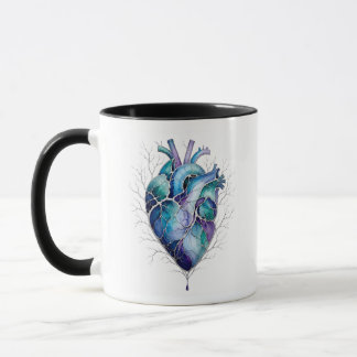 Caneca Coração Anatômico Azul e Roxo
