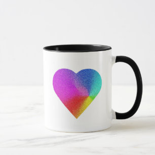 Caneca Coração Arco-Íris