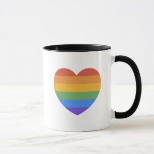 Caneca Coração Arco-Íris