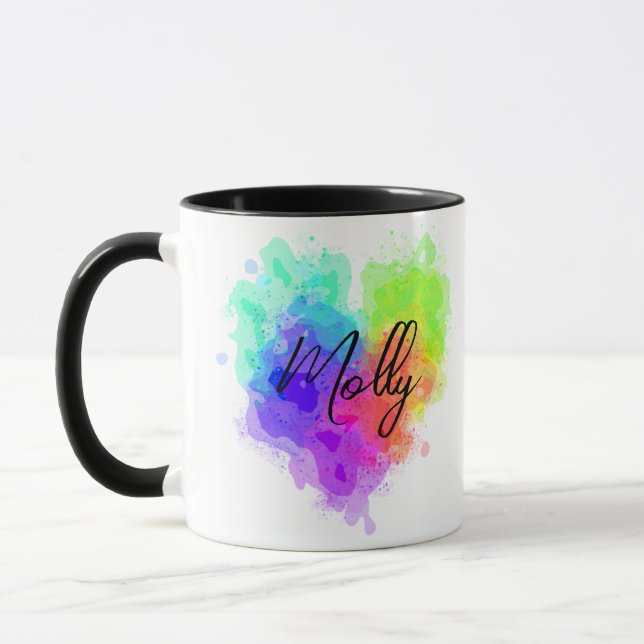 Caneca Coração com Padrão Personalizado (Esquerda)