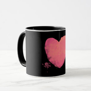 Caneca Coração Cor-de-Rosa