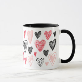 Caneca Coração de Amor Coração Bonito Mug