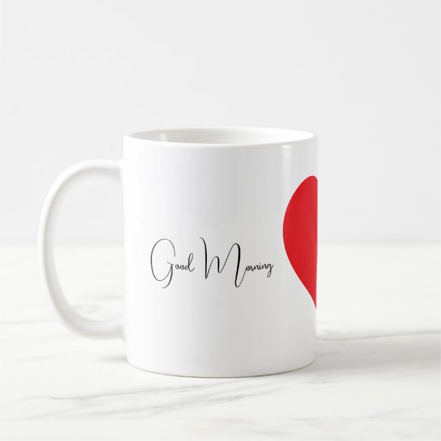 Caneca Coração de Bom Dia – Presente de Xícara de  (Esquerda)