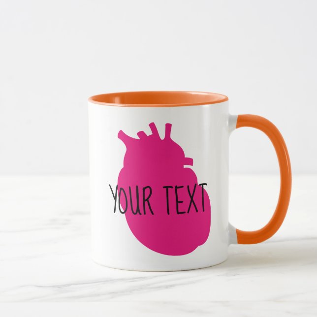 Caneca Coração de Órgãos | Mug personalizável (Direita)