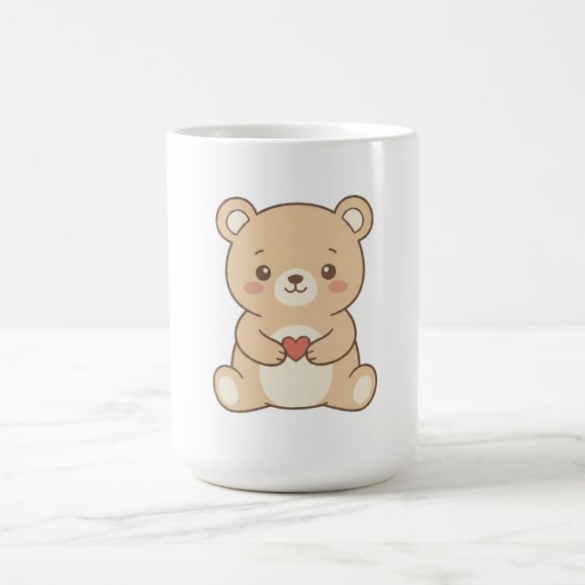 Caneca Coração de Urso Teddy Fofo – Xícara de Urso (Centro)