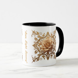 Caneca "Coração Dourado Brilha"