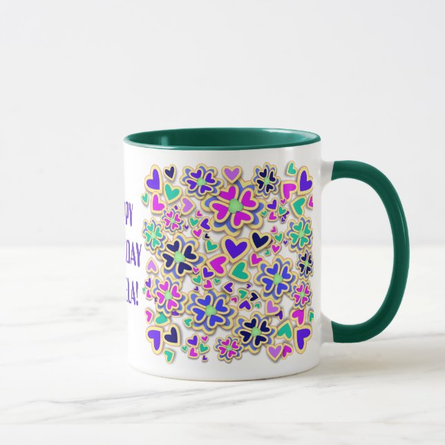 CANECA CORAÇÃO E FLORES (Direita)