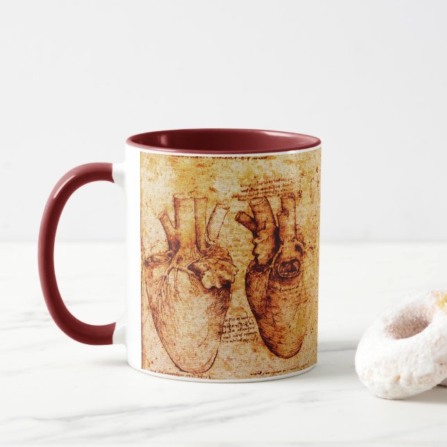 Caneca Coração E Seus Vasos Sanguíneos, Medicina Cardiolo (Com Donut)