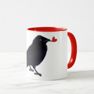 Caneca Coração encantadora do corvo