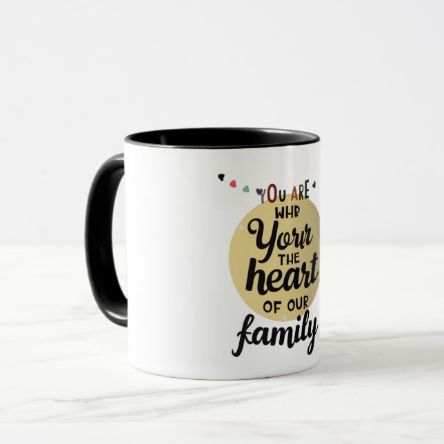 Caneca Coração Familiar (Frente Esquerda)