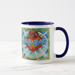 Caneca Coração imaculado sagrado de Mary: Pray para nós