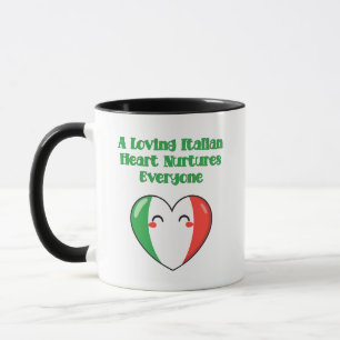 Caneca Coração Italiano Amoroso Nutre Todos o Design