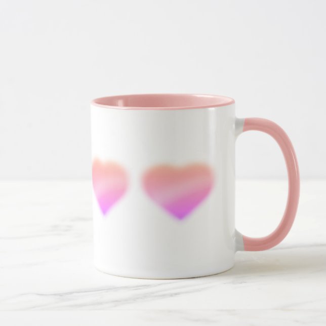 Caneca coração rosa (Direita)
